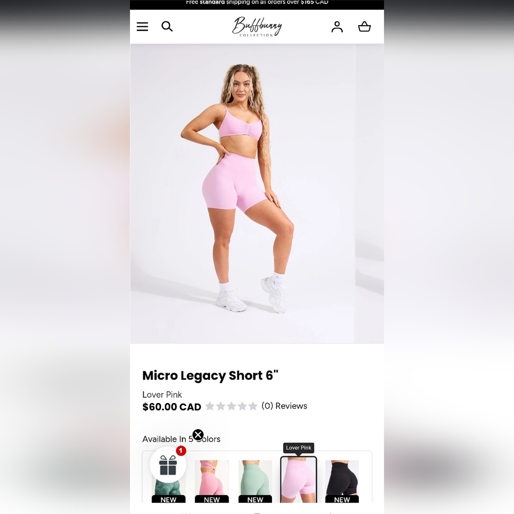 BuffBunny Lover Pink Micro Legacy Bike Shorts And Matching Bra